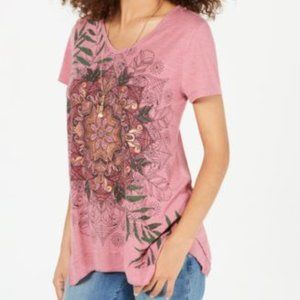 Short Sleeve V-Neck Graphic T-Shirt